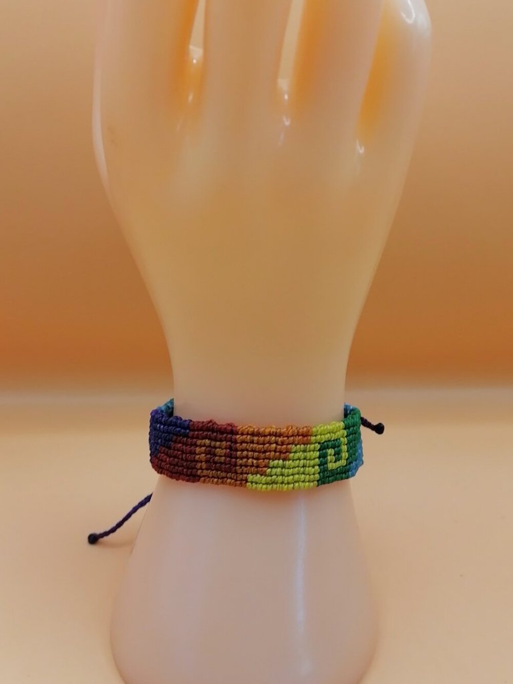 Gay Pride Flag Bracelet Love Friendship Handwoven Macrame LGBT Rainbow
